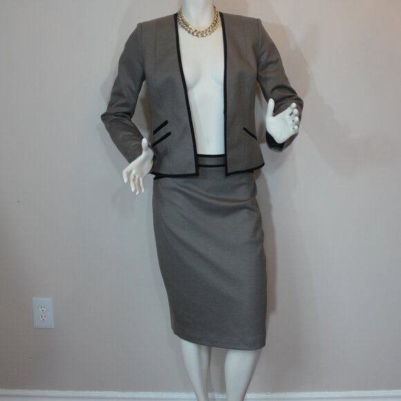 Judith & Charles gray black  business lined suit dress made in Canada size 6 - Picture 3 of 8